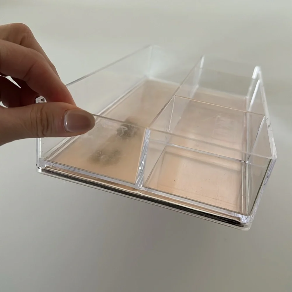 Rather HōM Organization Bin Makeup Drawer Organizer Acrylic Rose Gold